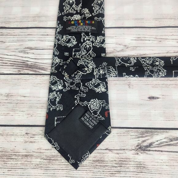 Looney Tunes Tasmanian Devil Vintage 1995 OS Black & White Taz - Picture 3 of 5